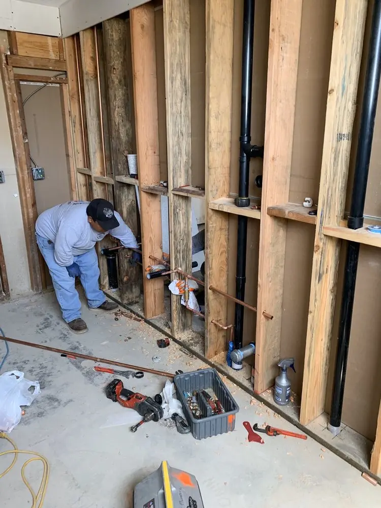 Commercial rough-in plumbing for Gas Line Repair in Petersburg